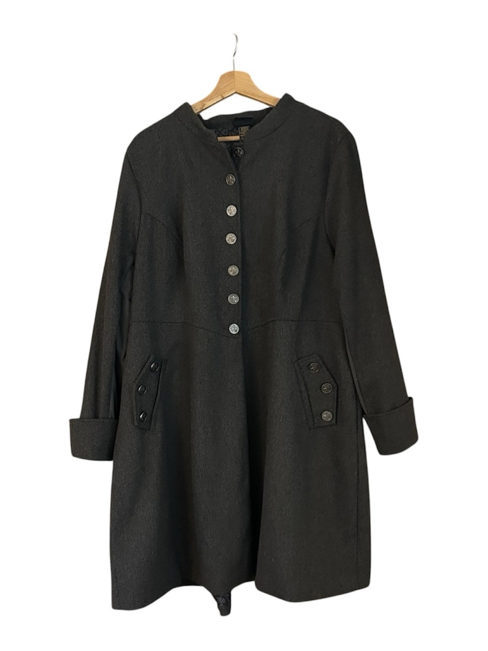 Torrid Outlander The Series Wool Coat Size 2 18/20 Grey Thistle Buttons Plus